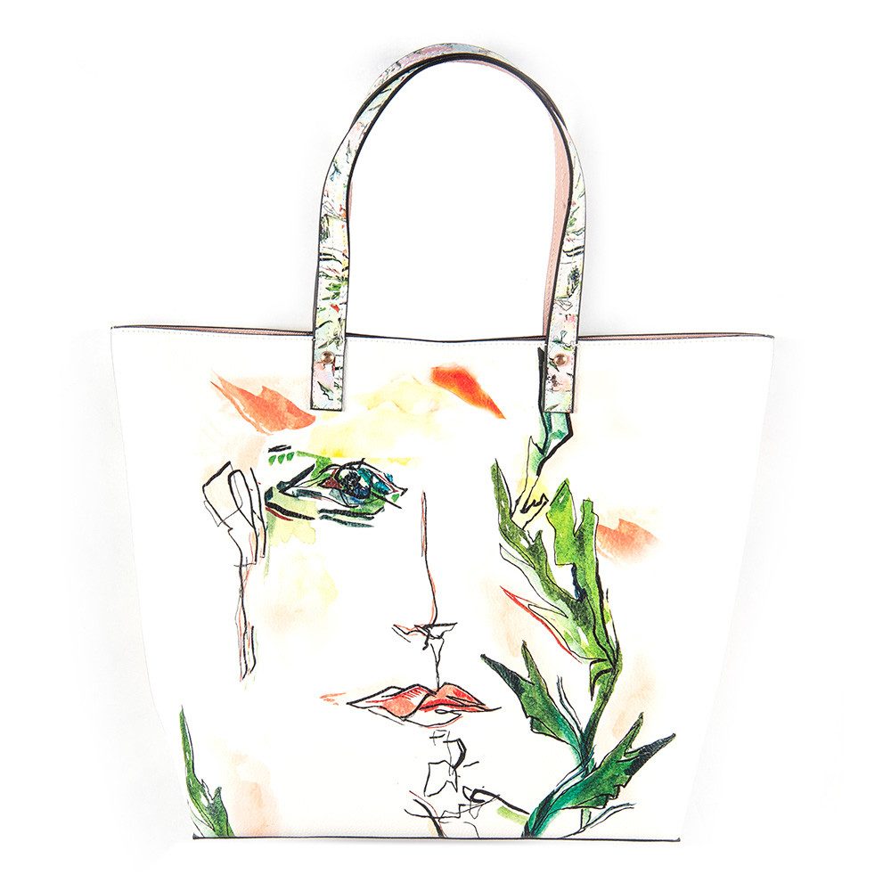 BIGGDESIGN Tragetasche Biggdesign Faces Damen Umhängetasche, Schultertasche aus PU-Leder