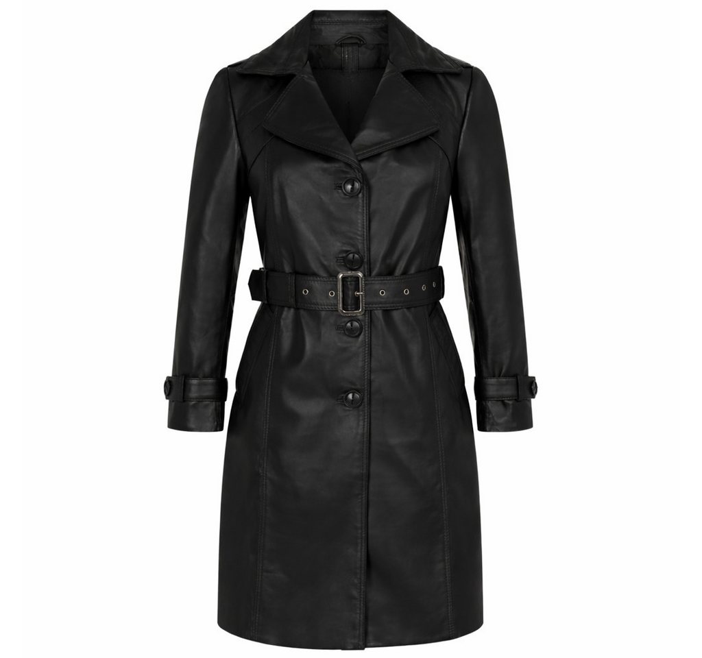 Mouflon Lederjacke Camila Einreihiger Ledertrenchcoat aus echtem, softem Lammnappa-Leder.