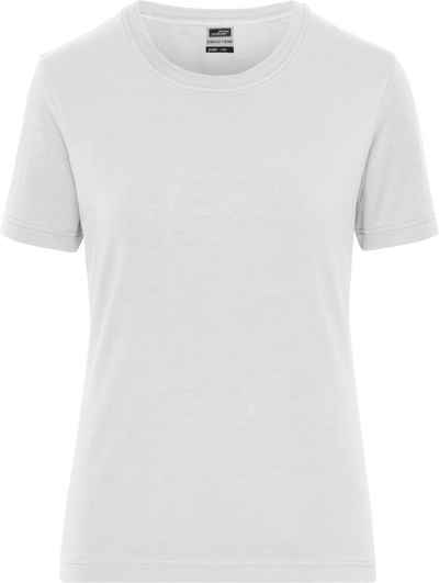 James & Nicholson T-Shirt Tailliertes BIO-Baumwoll Damenshirt mit Elasthan JN1801 (Spar-Set, 5er-Pack) T-Shirt aus weichem Elastic-Single-Jersey