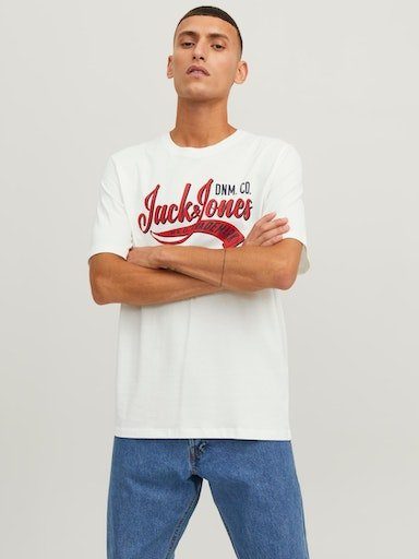 Jack & Rundhalsshirt TEE JJELOGO Dancer COL SN AW23 Jones 2 SS O-NECK Cloud