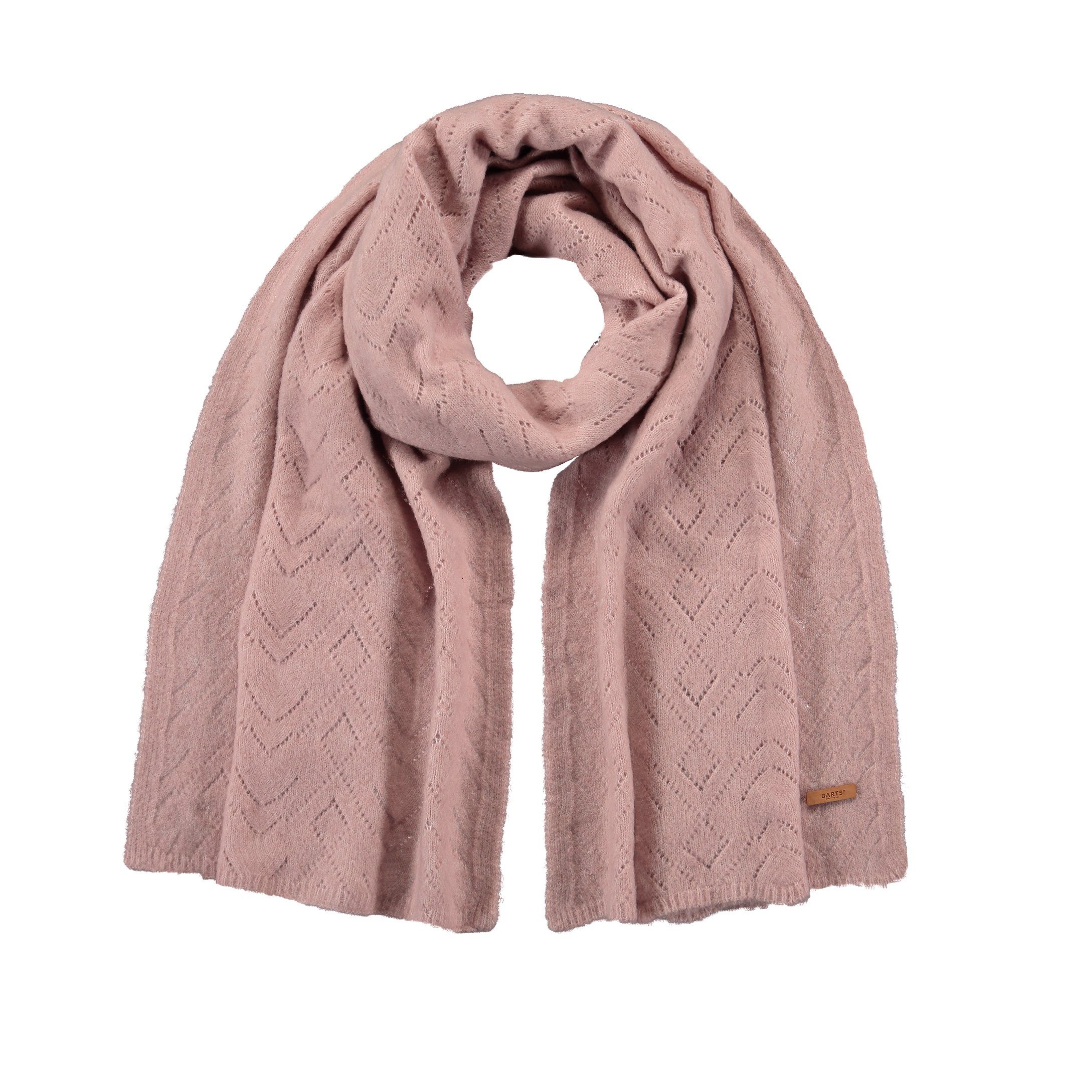 Barts grau Gestricktes Barts Schal oder Damen Muster dusty Strickschal cream, pink, in Bridgey