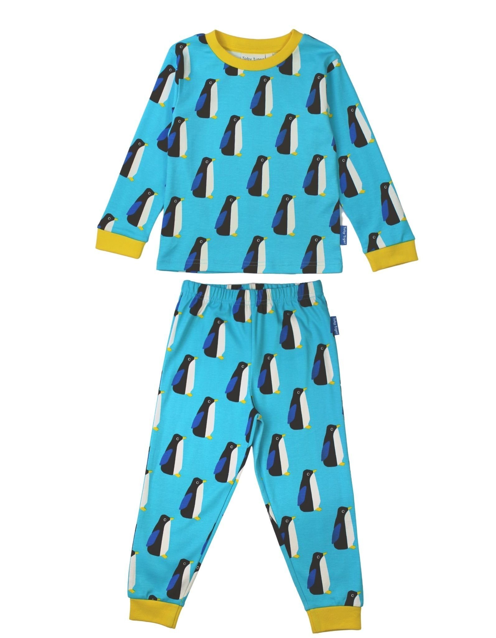 Tiger Toby Print Schlafanzug Schlafanzug mit Pinguin