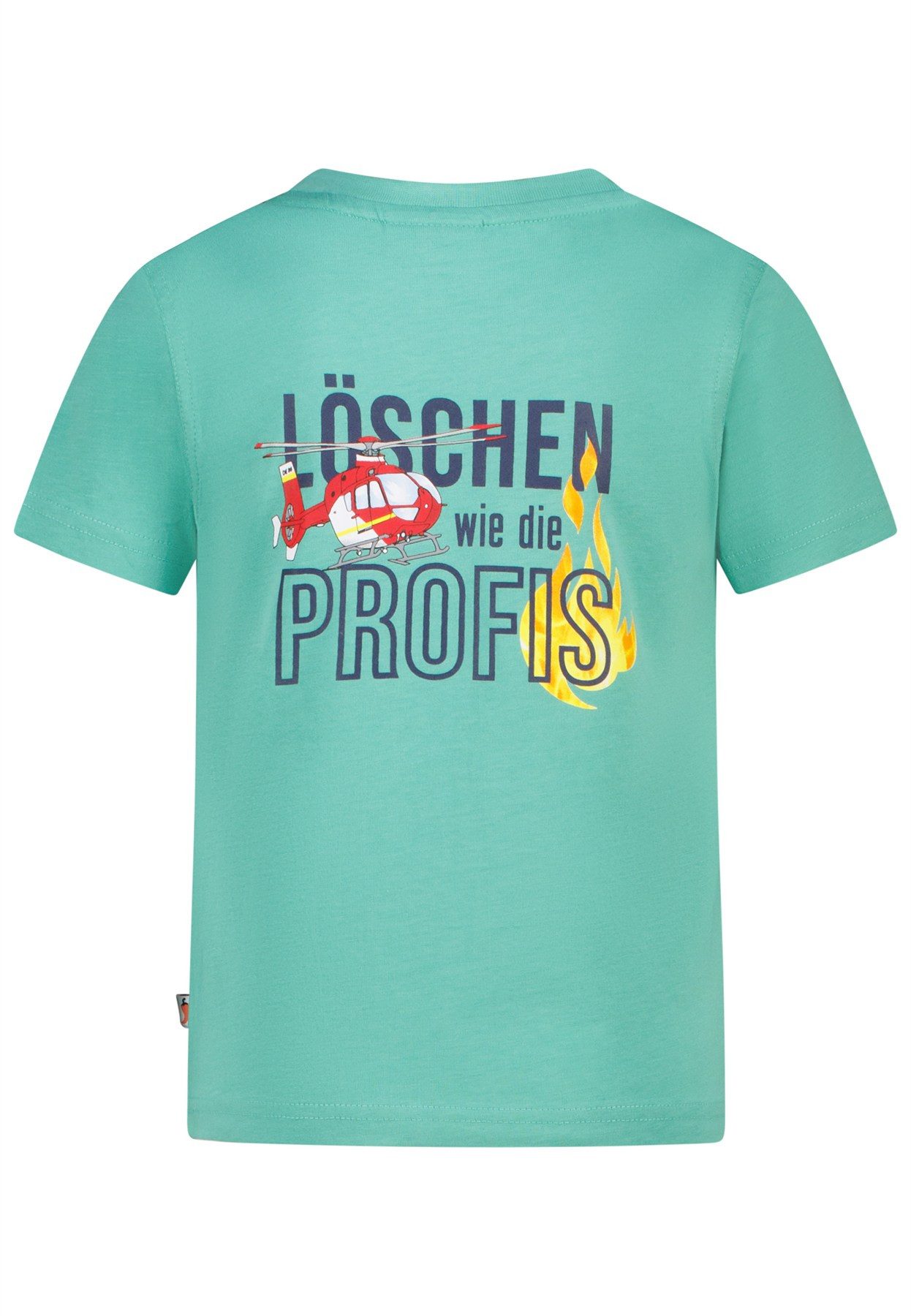 SALT AND PEPPER T-Shirt Salt & Pepper Jungen Feuerwehr T-Shirt Rückenprint jungle green (1-tlg)