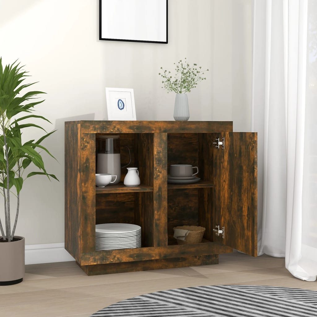 vidaXL Sideboard Sideboard Räuchereiche 80x40x75 cm günstig online kaufen