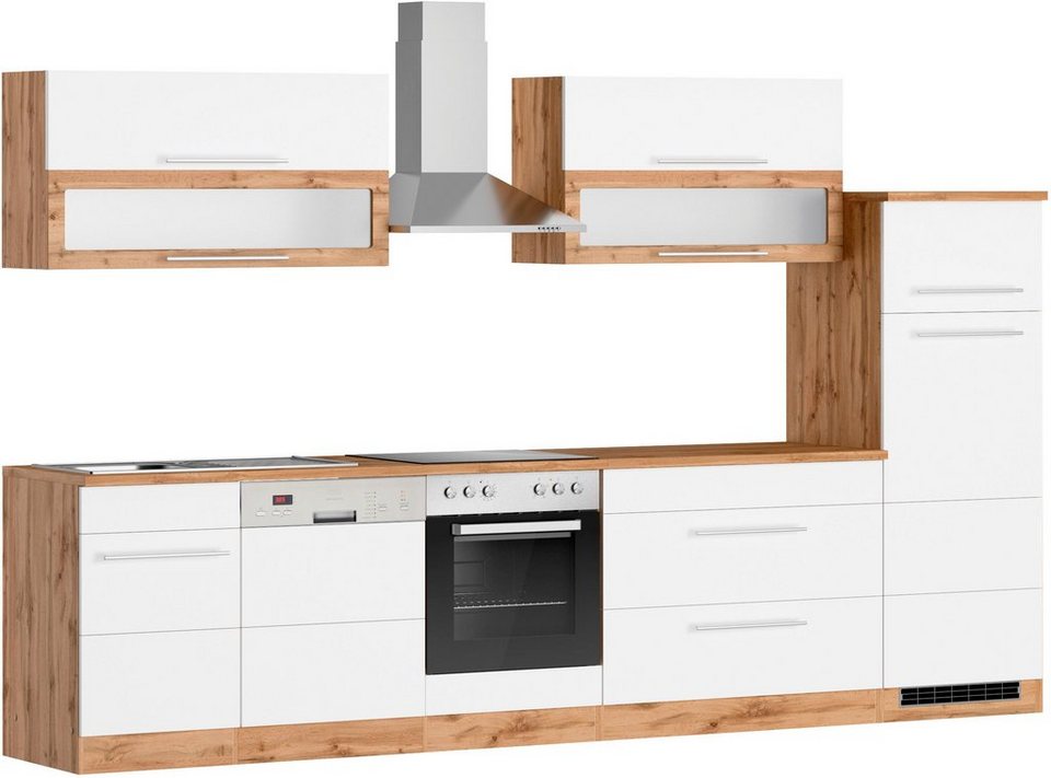 HELD MÖBEL Küche Wien, Breite 330 cm, wahlweise mit E-Geräten, Wahlweise  mit oder ohne E-Geräte