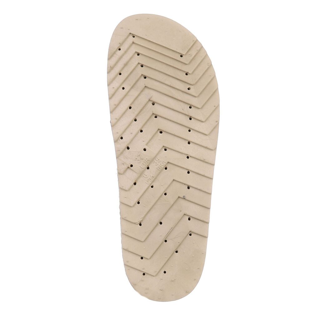 Ital-Design Bequeme Damen-Sandaletten mit geflochtener Sohle für Freizeit Plateausandaletten (89930002) Flach Pantoletten in Beige