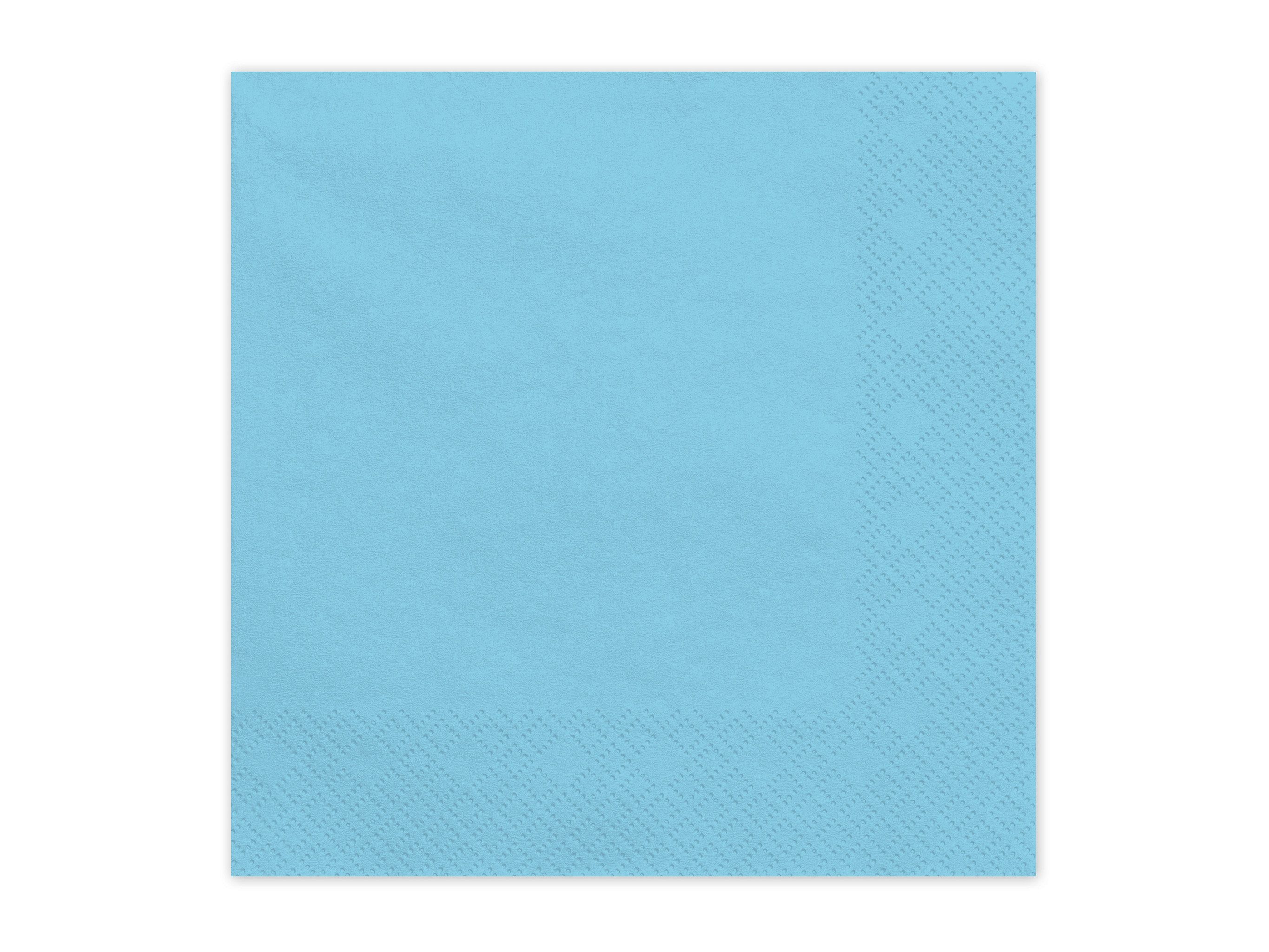partydeco Papierserviette, Servietten Papier 33x33cm 2-lagig 20 Stück Hellblau