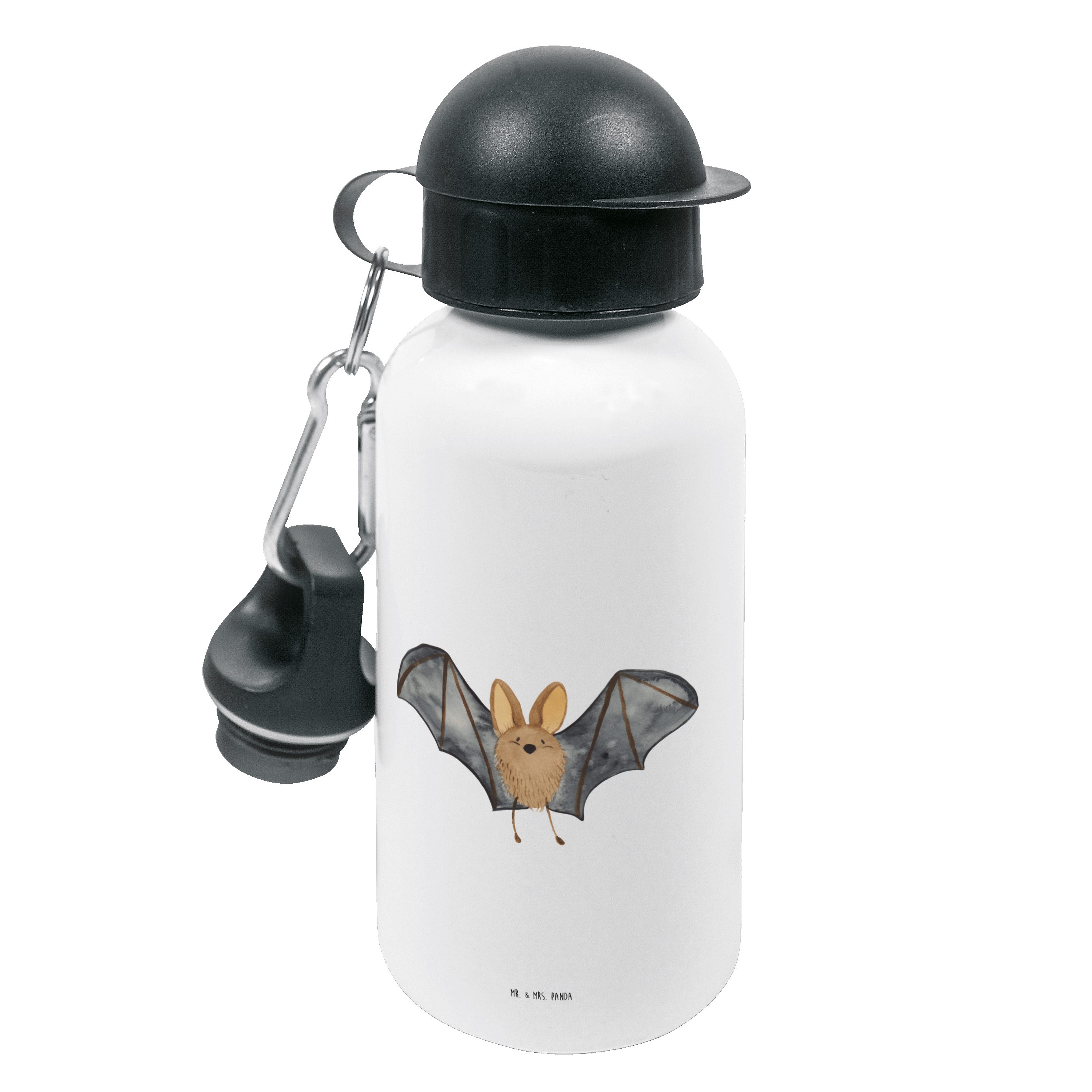 Mr. & Mrs. Panda Trinkflasche Fledermaus Flügel - Weiß - Geschenk, Trinkflasche, Kinder Trinkflasch