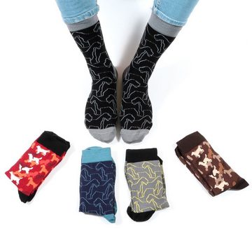 BIGGDESIGN Socken Biggdesign Dogs Herren Socken Set Größe 41-46 5er Pack (1-Paar)