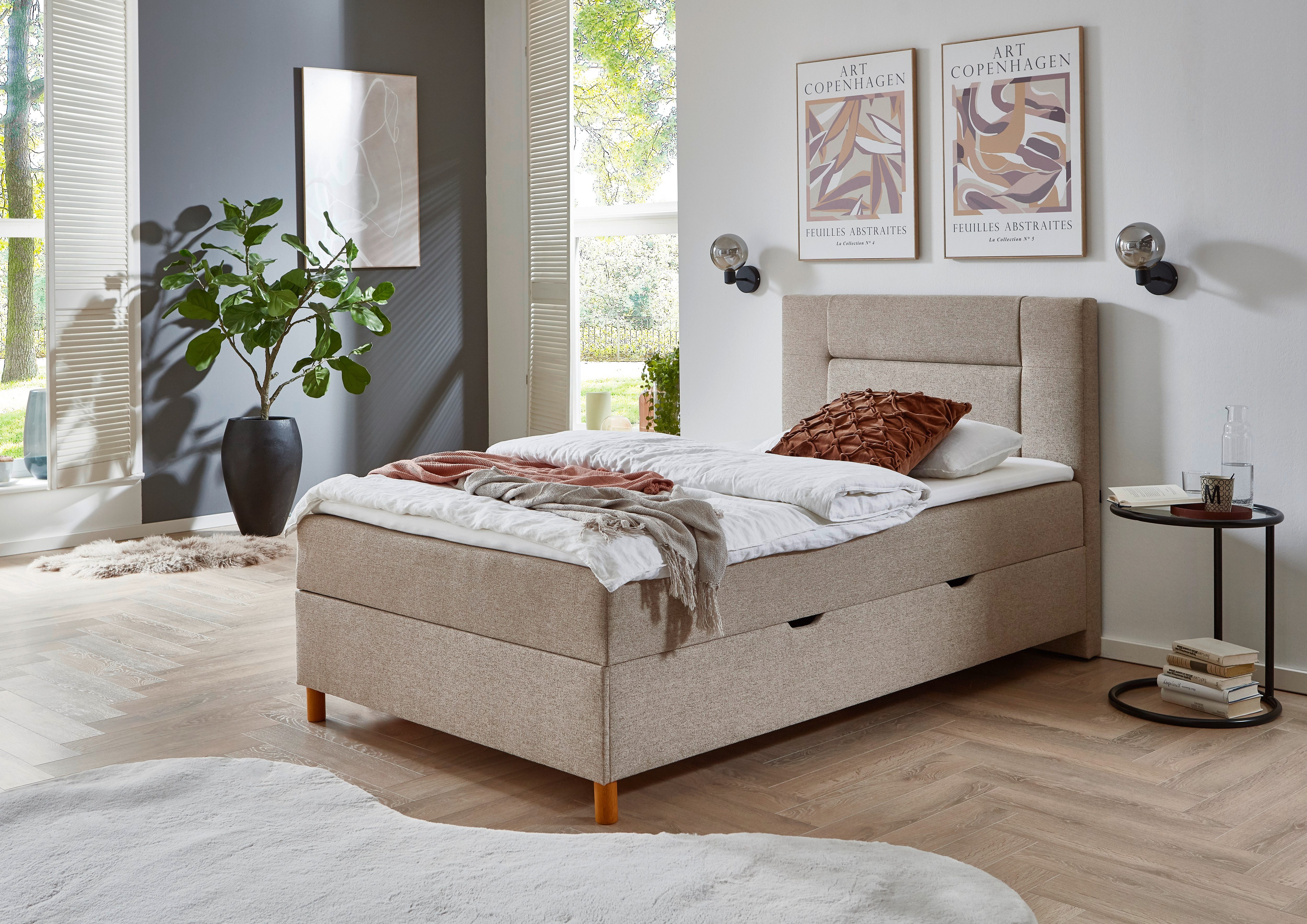 Boxbett Escalon II, Boxbett mit Bettkasten, inklusive Topper