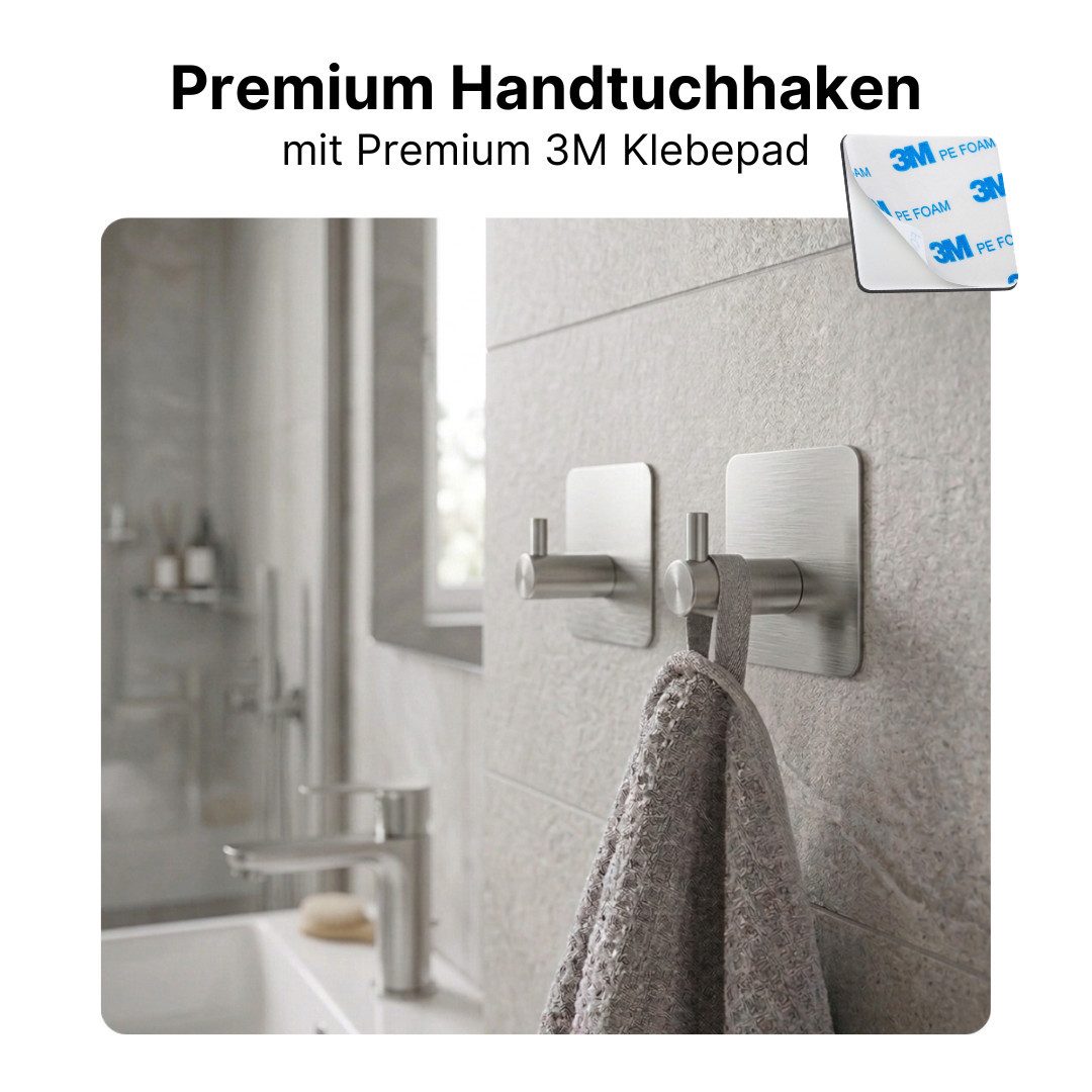 LIVINA HOME Handtuchhaken Handtuchhaken Haken selbstklebend, Handtuchhalter ohne Bohren, Badezimmer, Bad, Küche