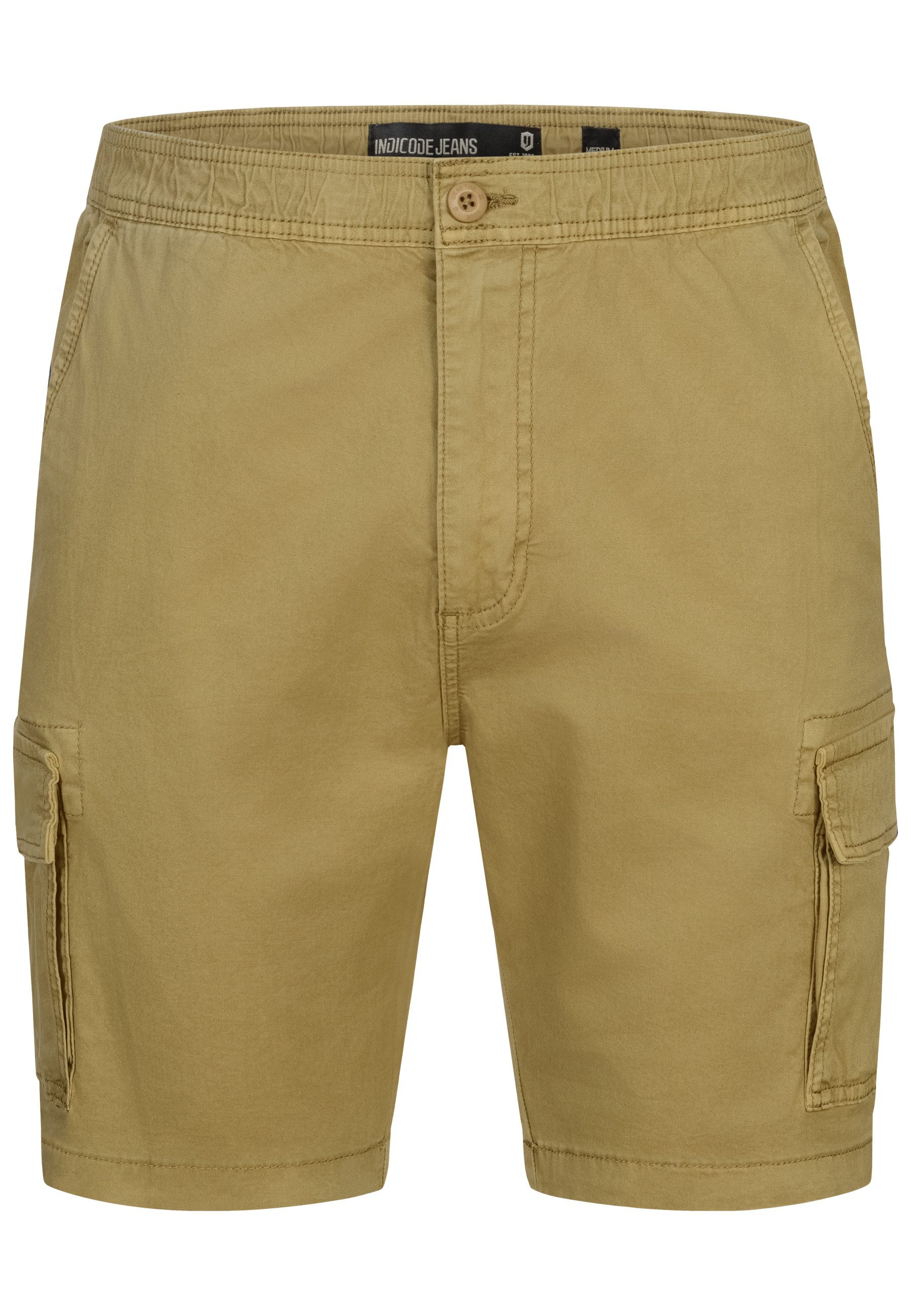 Indicode Cargoshorts Kinnaird aus elastischer Baumwoll-Qualität günstig online kaufen