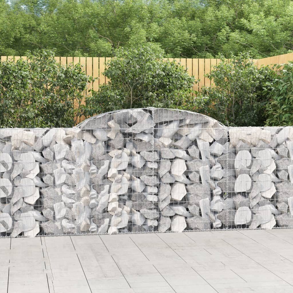 vidaXL Blumentopf Gabionen mit Hochbogen 10 Stk 300x30x100/120cm Verzinktes Eisen (10 St)