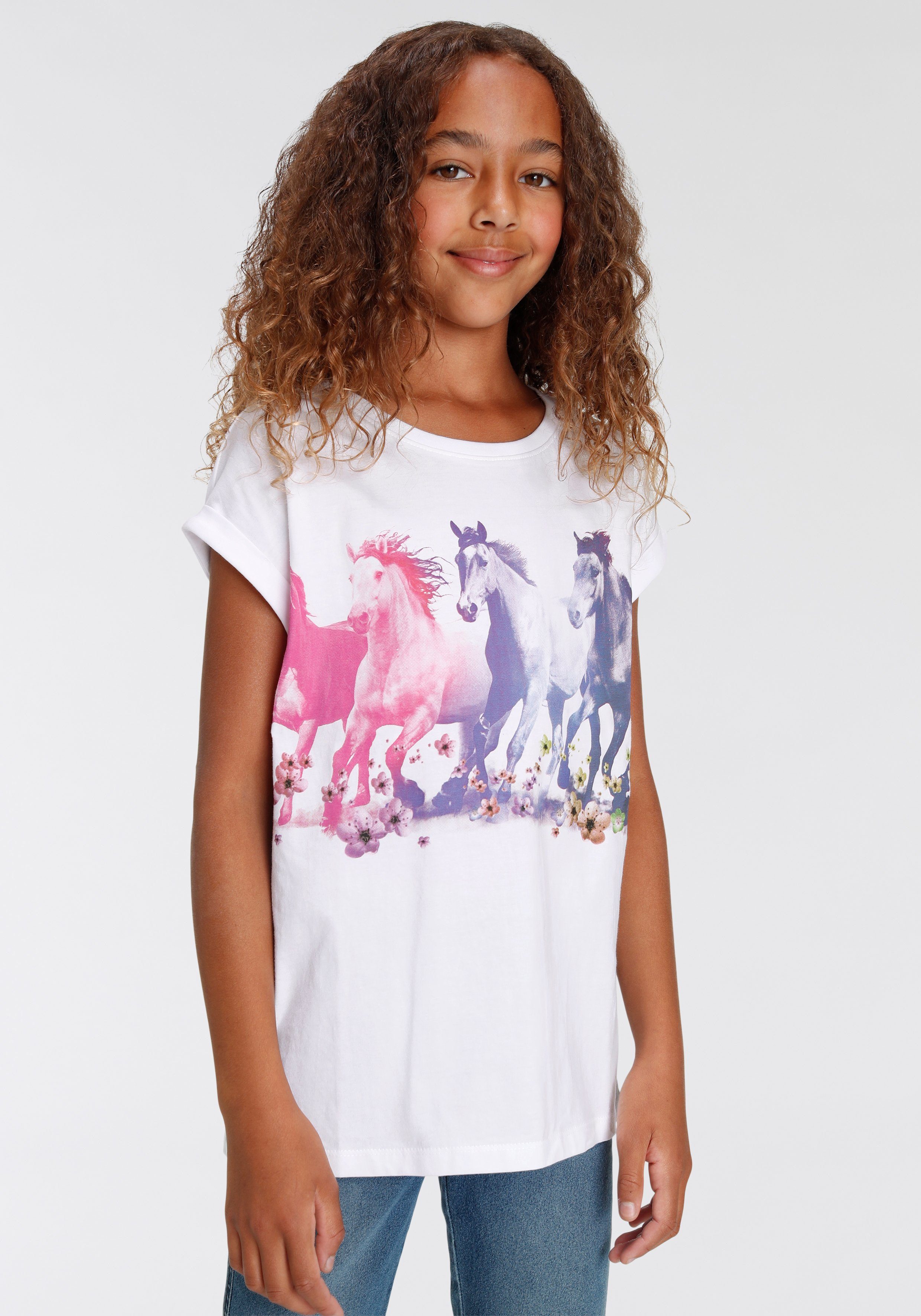 legerer weiter in Form Pferde T-Shirt KIDSWORLD