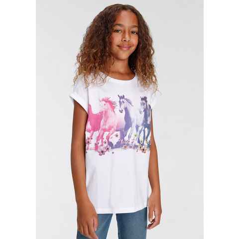 KIDSWORLD T-Shirt Pferde in weiter legerer Form