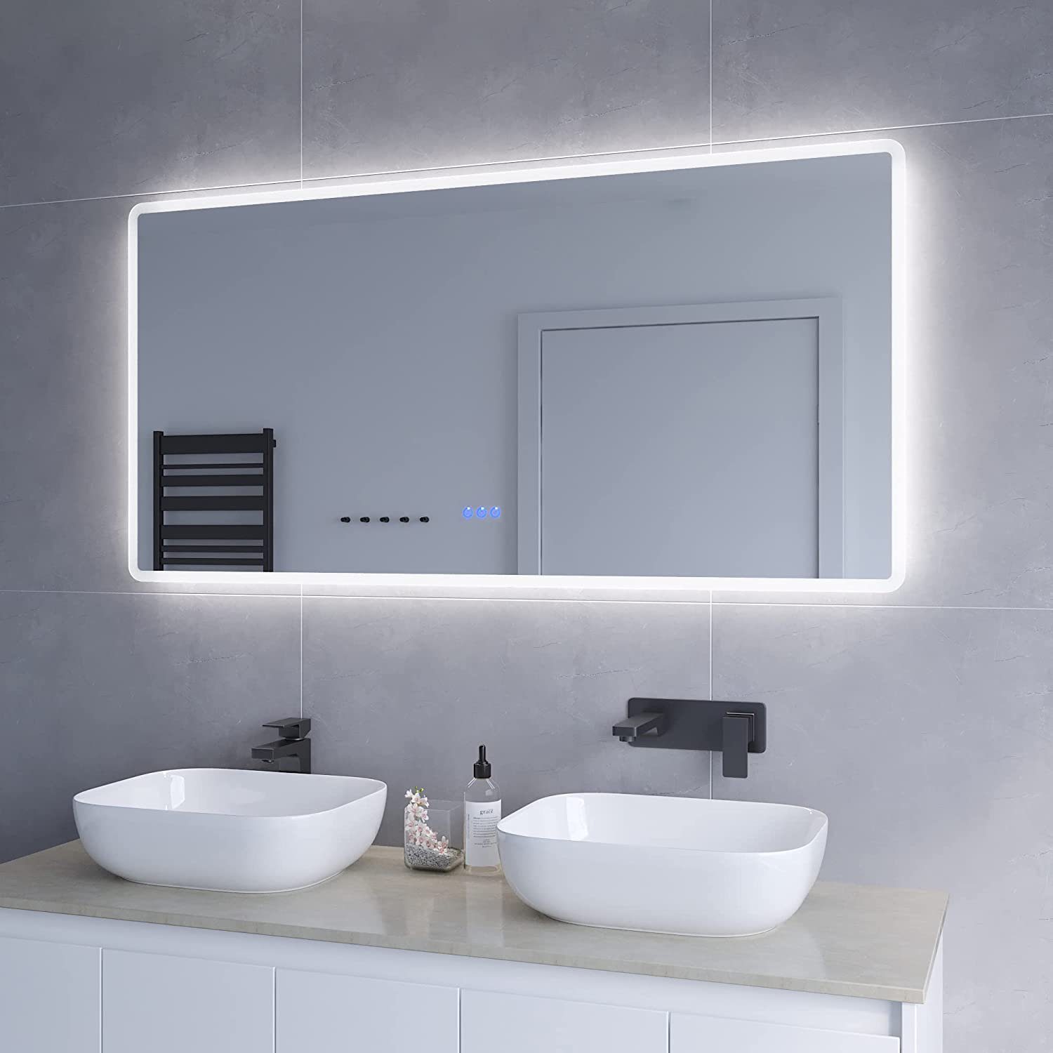 AQUABATOS LED-Lichtspiegel LED Badspiegel Groß Badezimmerspiegel günstig online kaufen