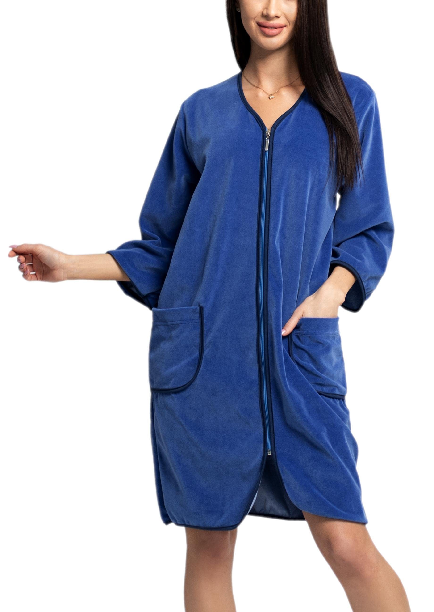 Aquarti Damenbademantel Aquarti Damen Velours Bademantel Morgenmantel Kurz günstig online kaufen