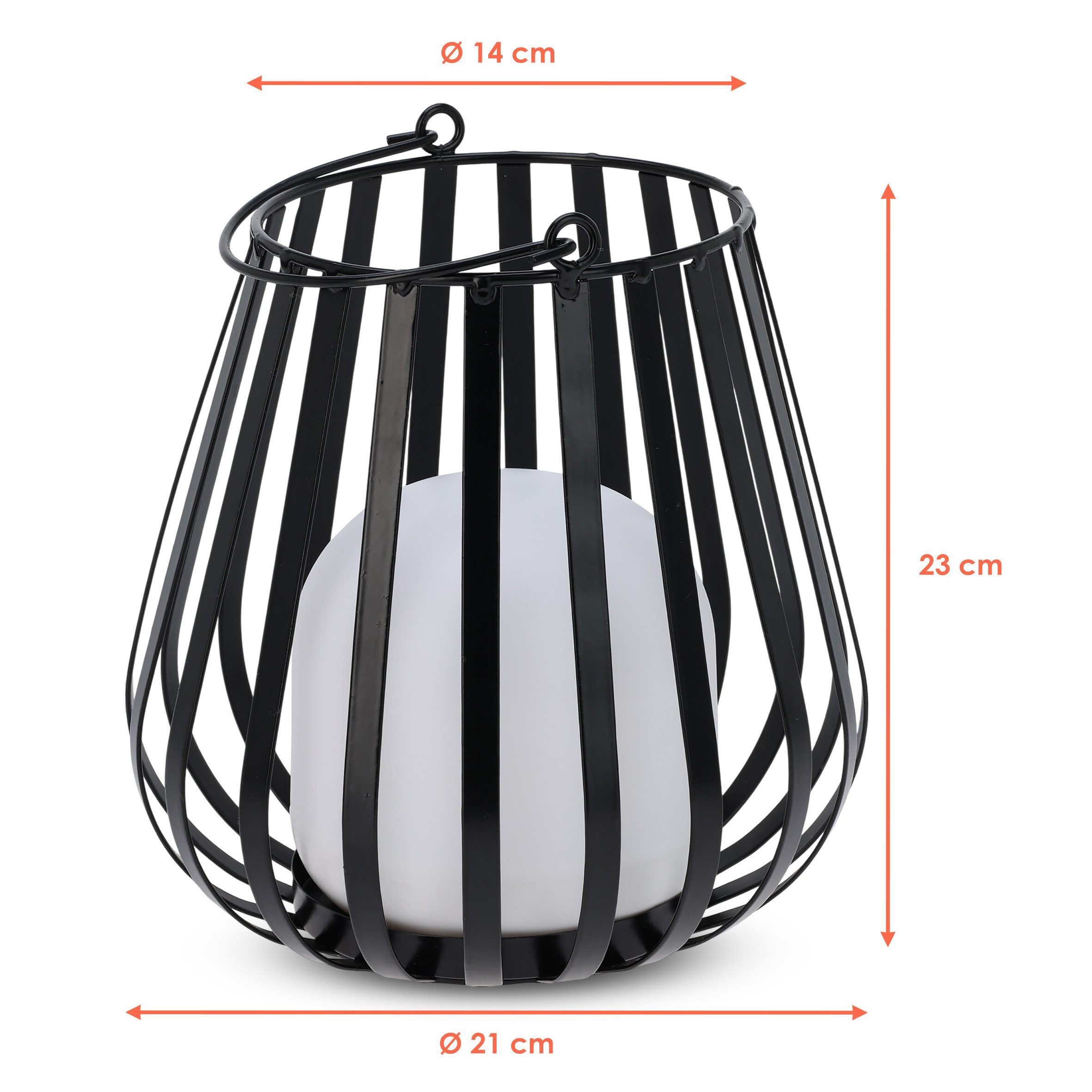 Spetebo LED Laterne Metall mit LED günstig online kaufen