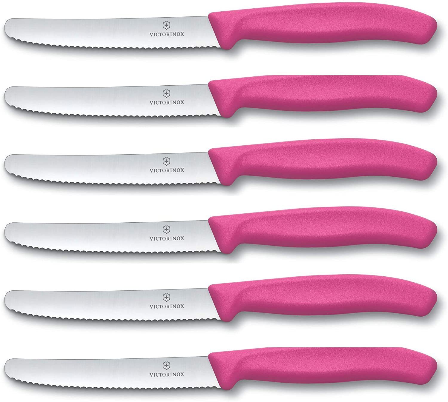 Tafelmesser 6 Stück Tomatenmesser Swiss Classic Pink