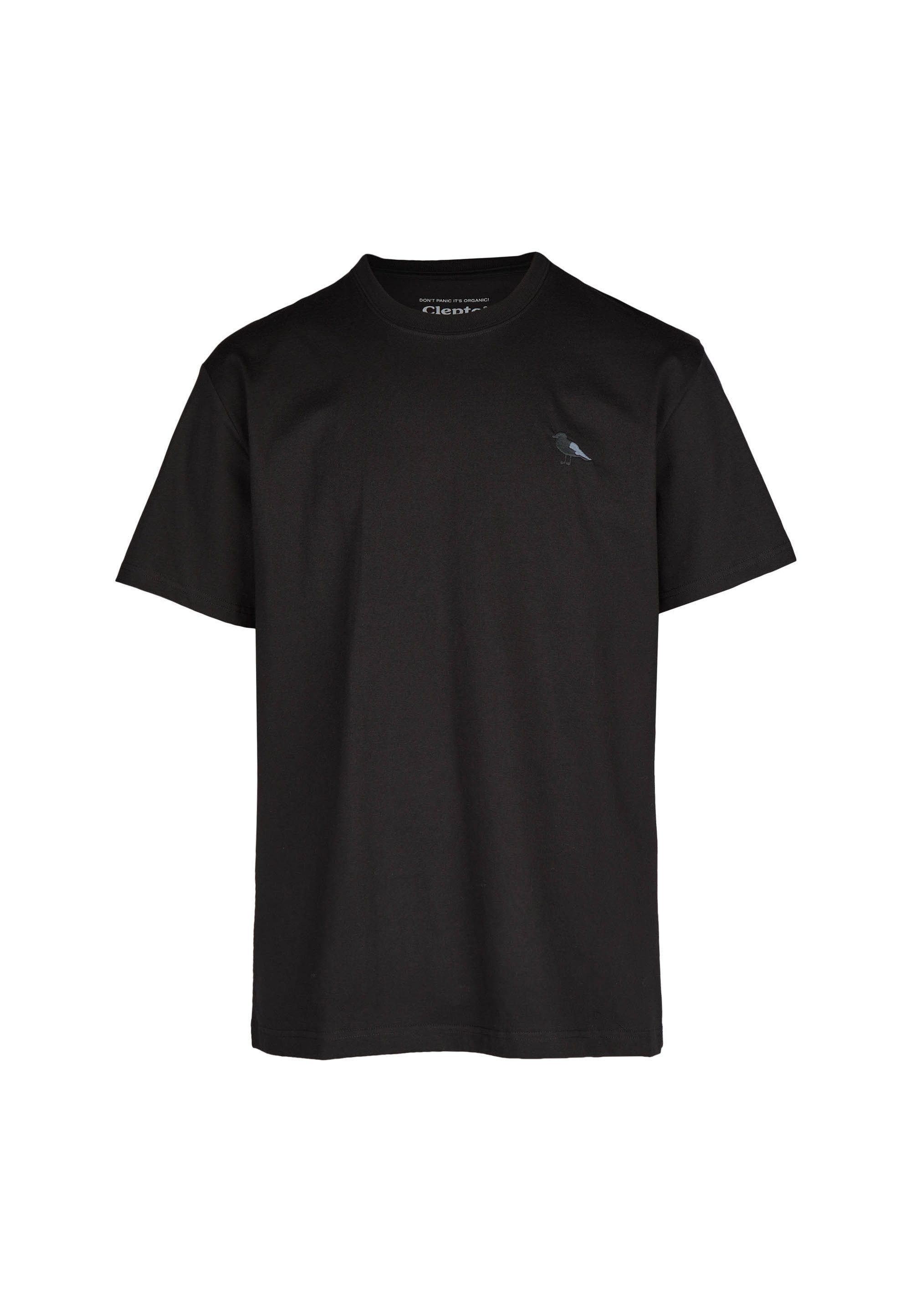 Cleptomanicx T-Shirt Embroidery Gull Mono mit lockerem Schnitt
