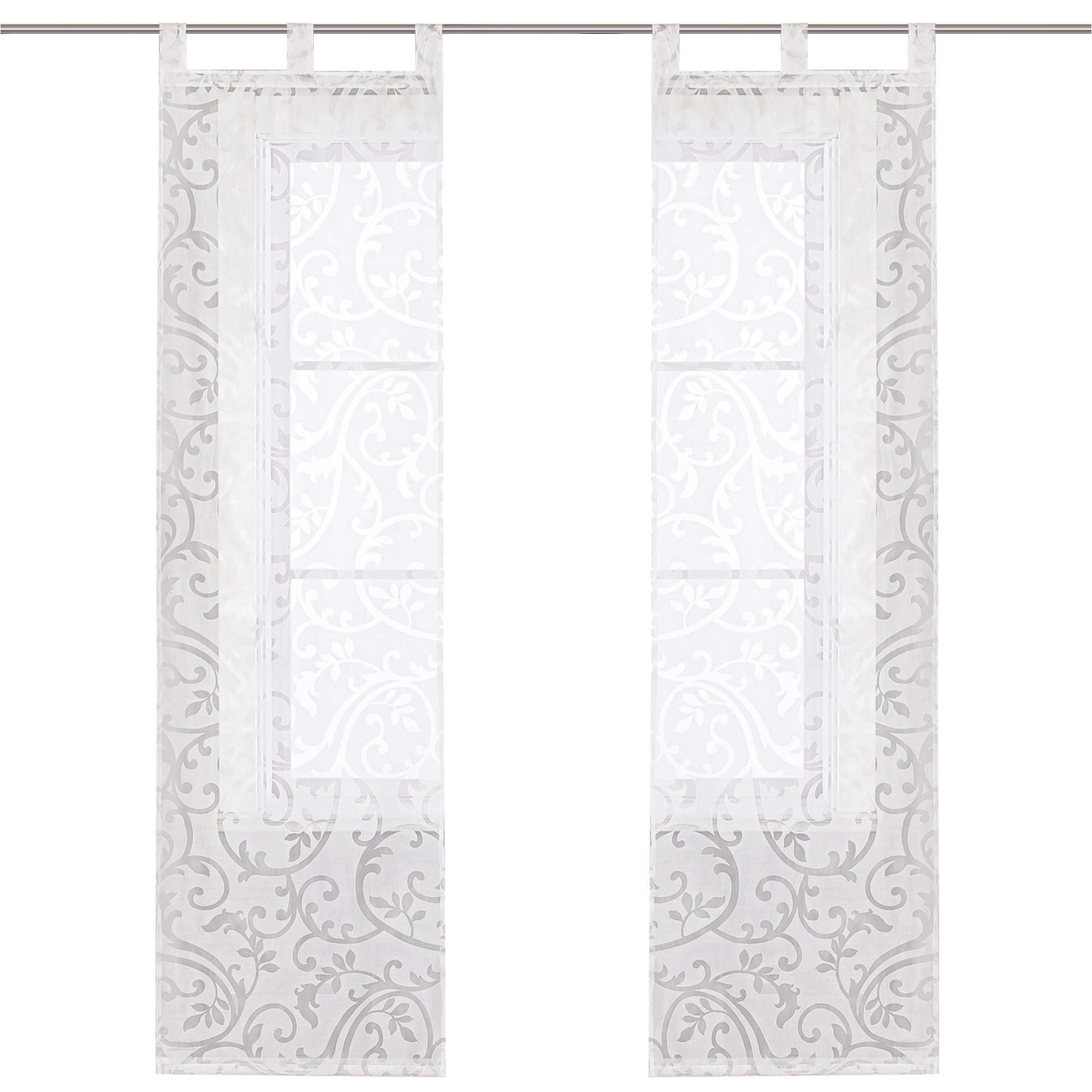 Joyswahl Schiebegardine Kerzen-Palmlilie (2 St), Schlaufen, halbtransparent günstig online kaufen