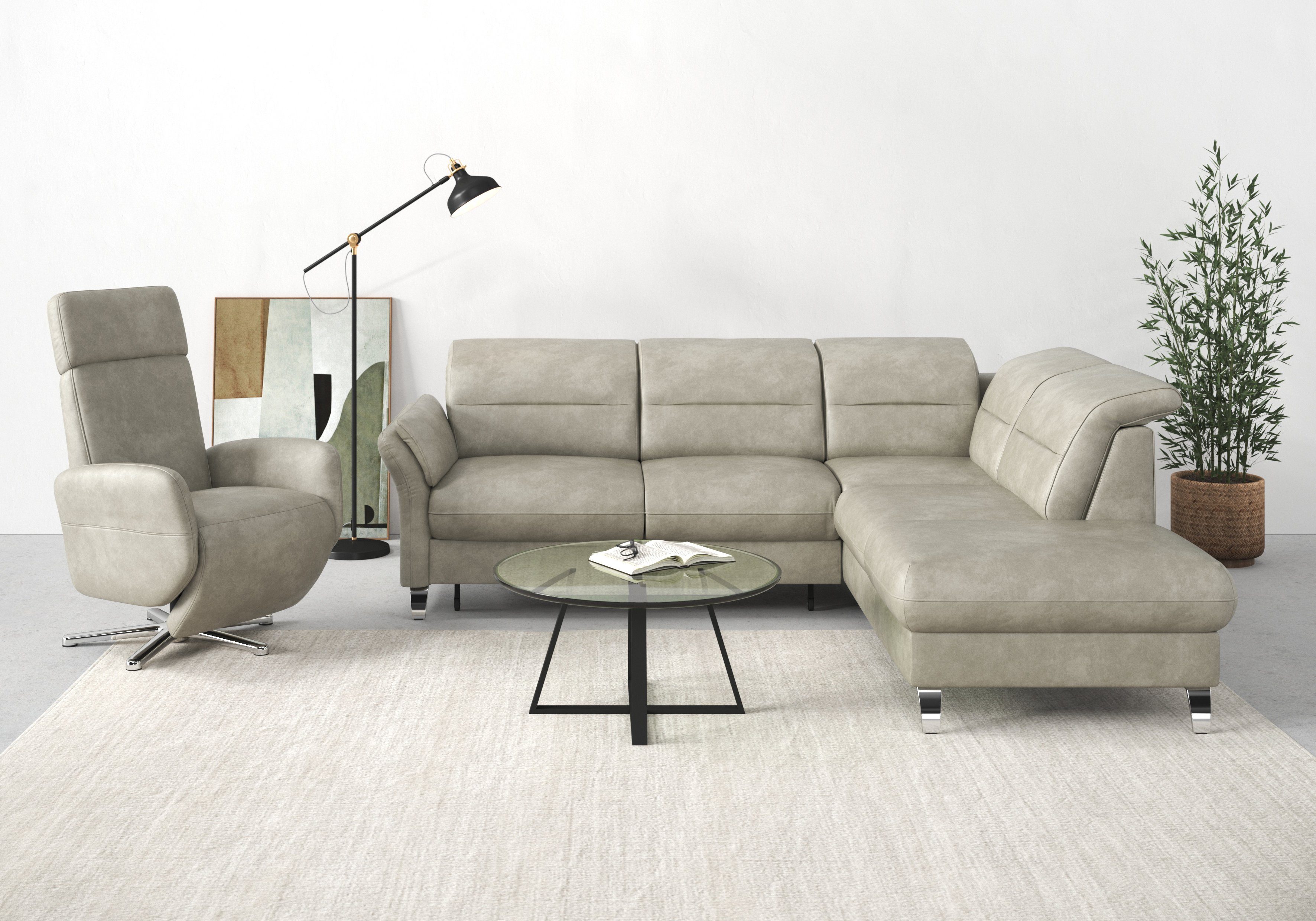 sit&more Ecksofa Grenoble L-Form mit Federkern, günstig online kaufen