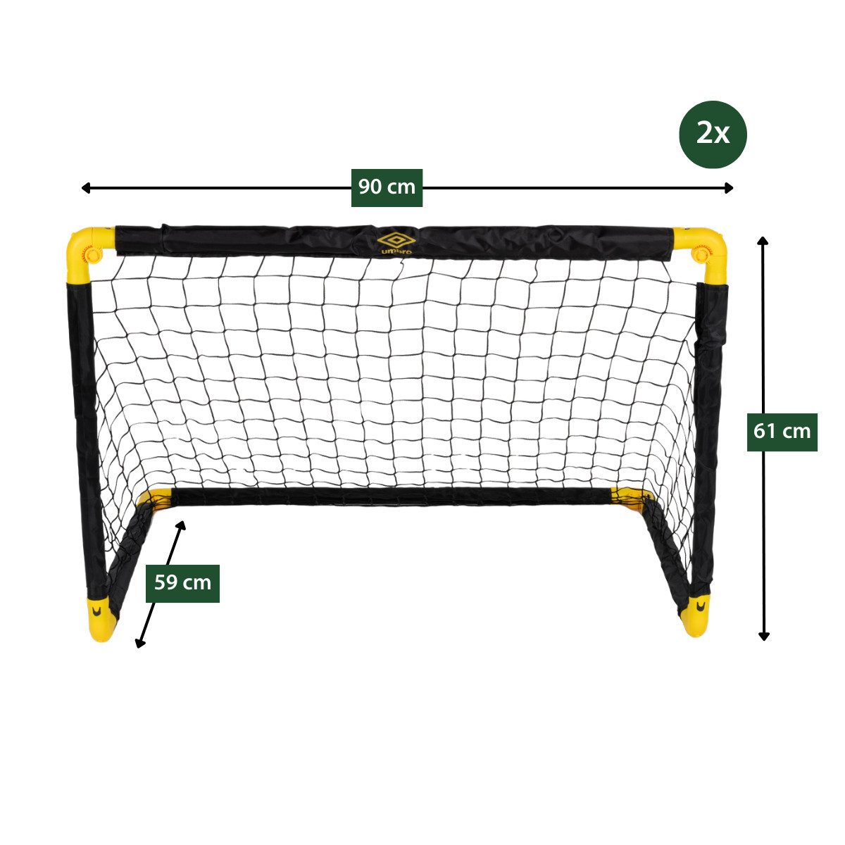 Umbro Fußballtor Umbro Fußballtor – Football Goal 90 × 59 × 61 cm – Set mit 2