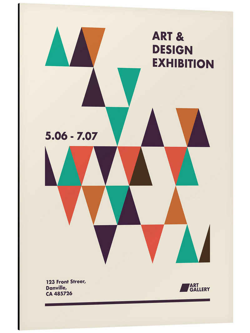 Posterlounge Alu-Dibond-Druck Exhibition Posters, Bauhaus Art & Design, Wohnzimmer Mid-Century Modern Grafikdesign