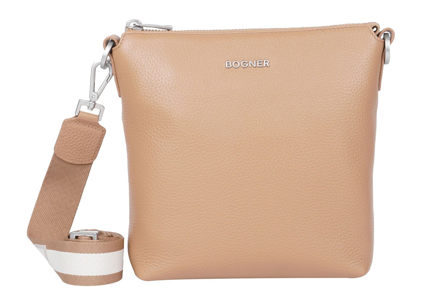 BOGNER Schultertasche Flavia Shoulderbag, aus echtem Leder