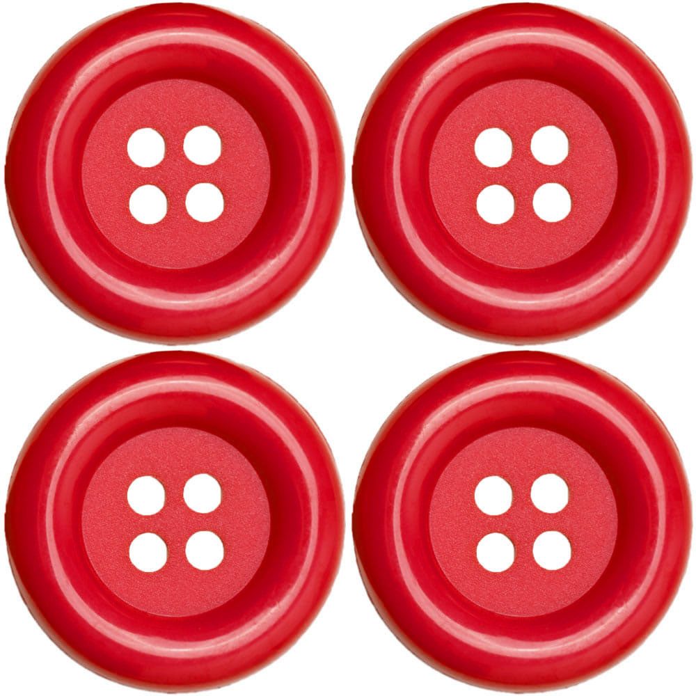 Goldschmidt Kostüme Kostüm XL-Knöpfe 5cm 4 Stk rot