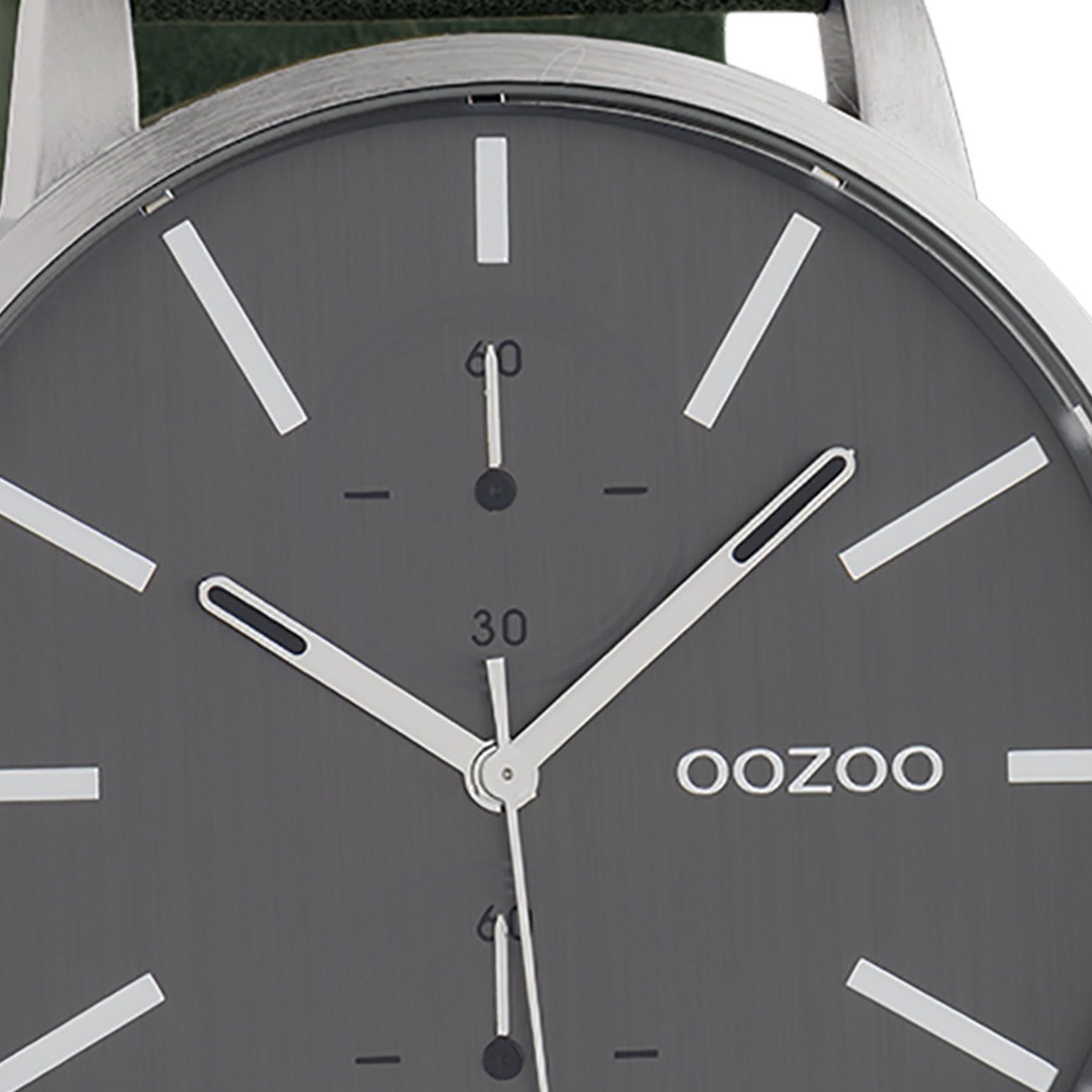 OOZOO Quarzuhr Oozoo Damen Herren Armbanduhr Timepieces, (Analoguhr), Damen, Herrenuhr rund, groß (ca. 50mm) Lederarmband, Fashion-Style