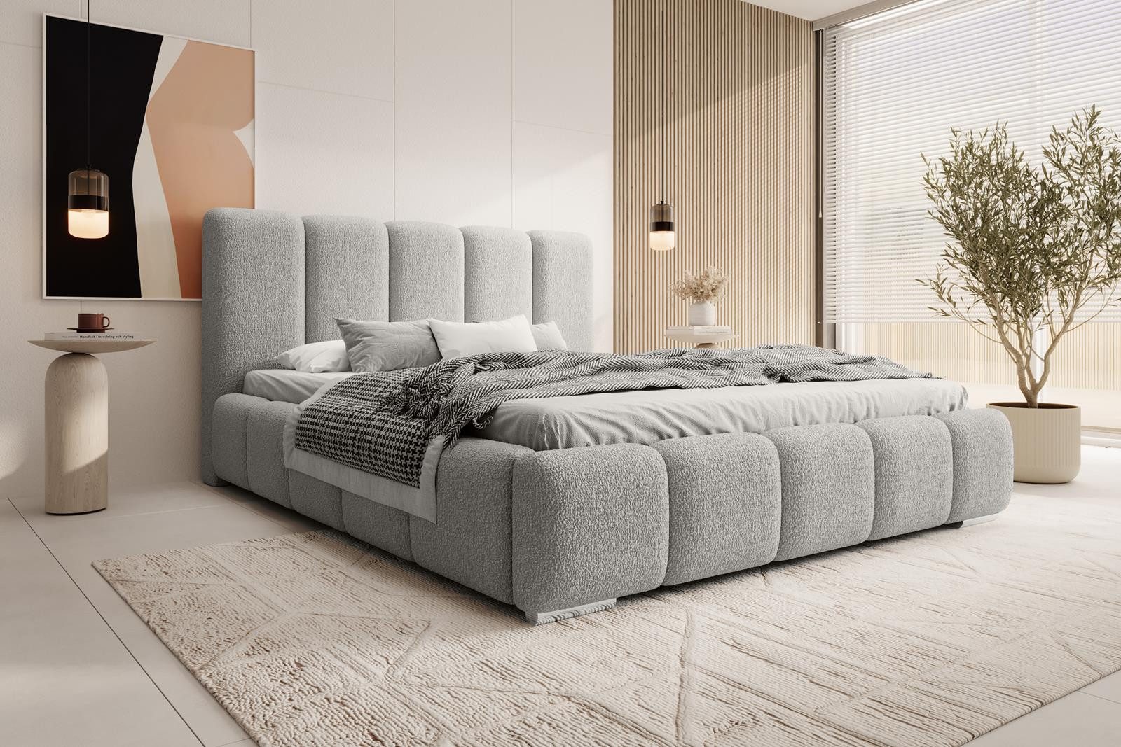 Compleo Polsterbett BUBBLE Boucle, Leistenlattenrost aus günstig online kaufen
