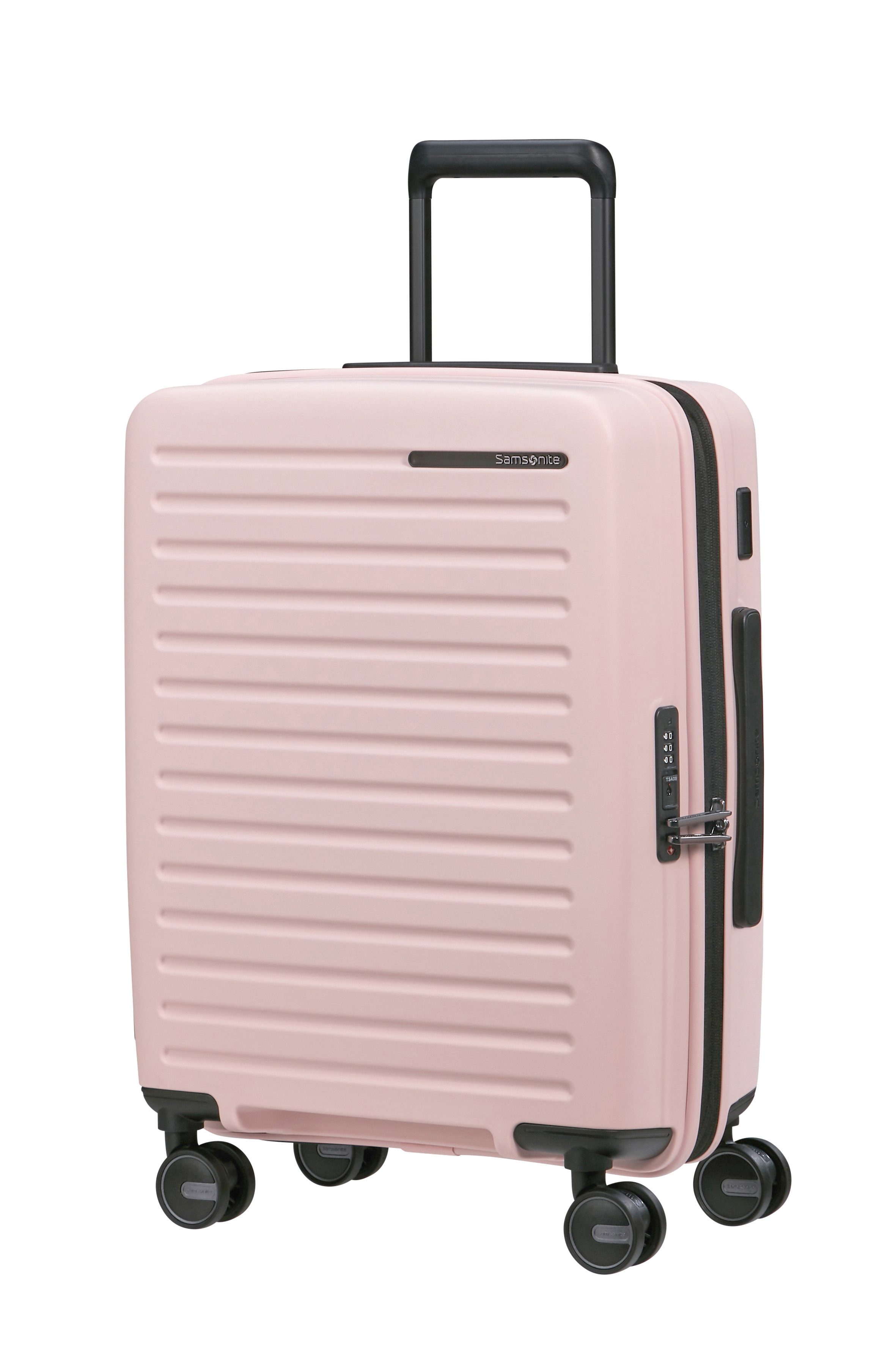 Samsonite Hartschalen-Trolley RESTACKD, 4 Rollen, mit fester Trennwand und verstellbaren Packgurten