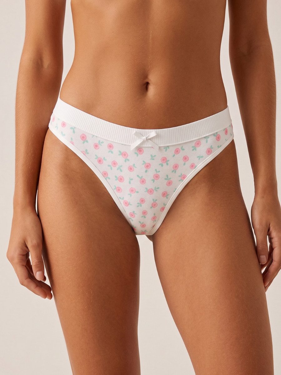 Elegant Love Tanga Tangaslips für Damen – Bequeme Unterhosen, Brasilslips (Set, 3-St., 3er Pack) Unterwäsche mit Rippenstruktur – Komfortabel für Alltag