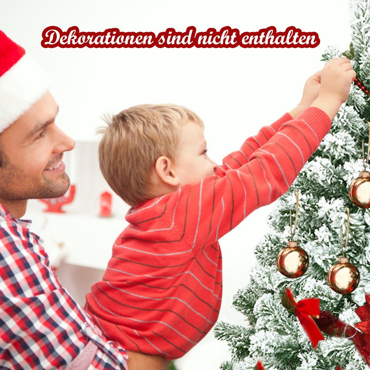 COSTWAY Künstlicher Weihnachtsbaum, 180cm, mit 928 PVC Schnee Nadeln