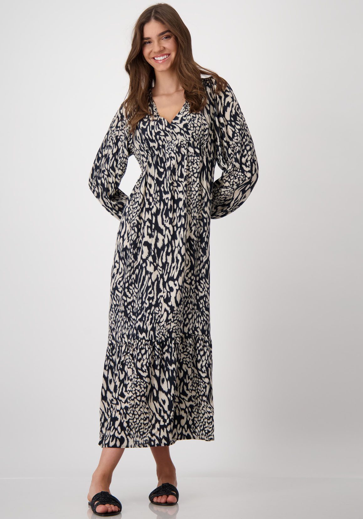 Monari Maxikleid mit Animalprint günstig online kaufen