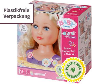 Baby Born Frisier- & Schminkkopf Sister Styling Head, lila, mit 24 tollen Accessoires