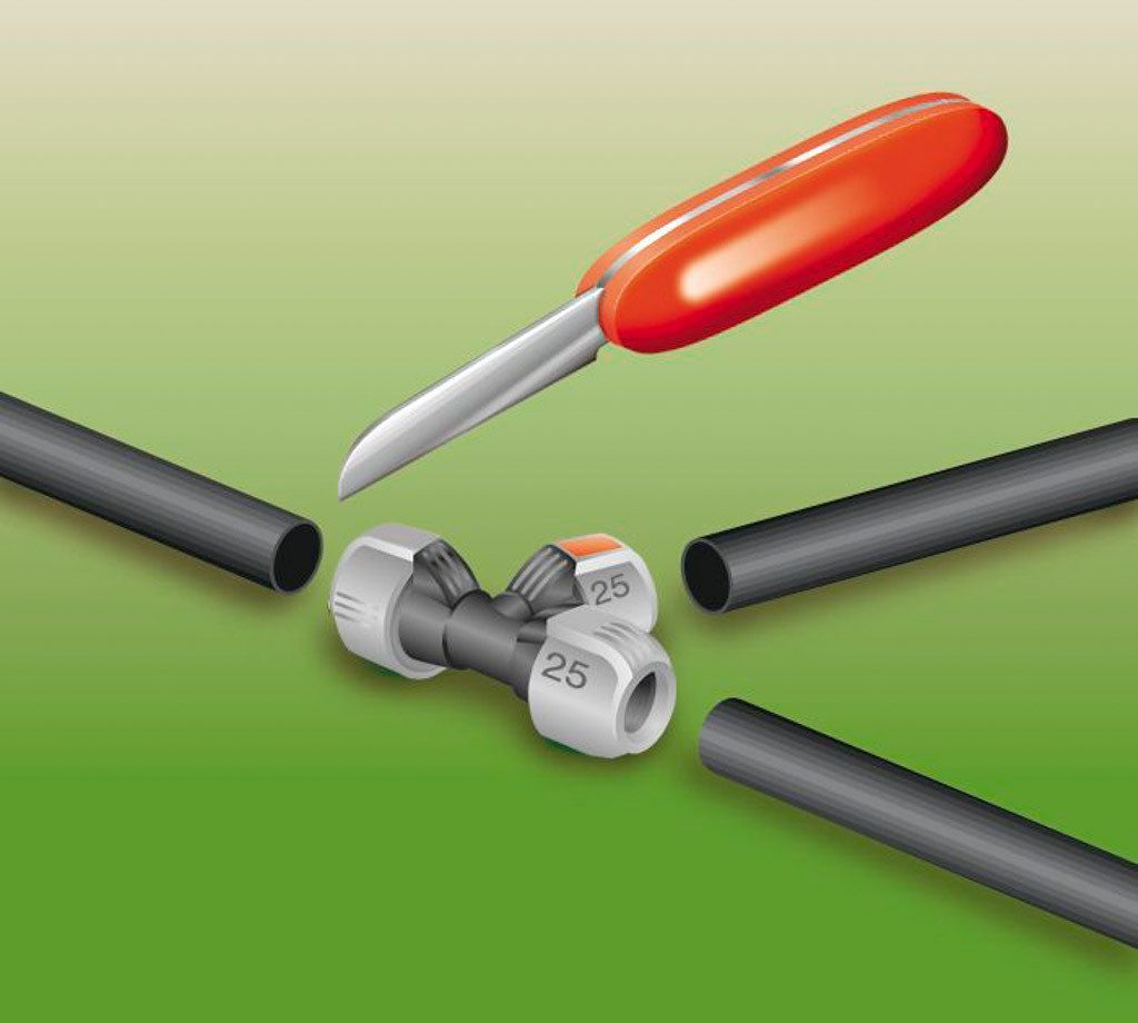 GARDENA Bewässerungssystem Verlegerohr 25mm 10m – Zentrale Leitung für Sprinkler/Pipeline