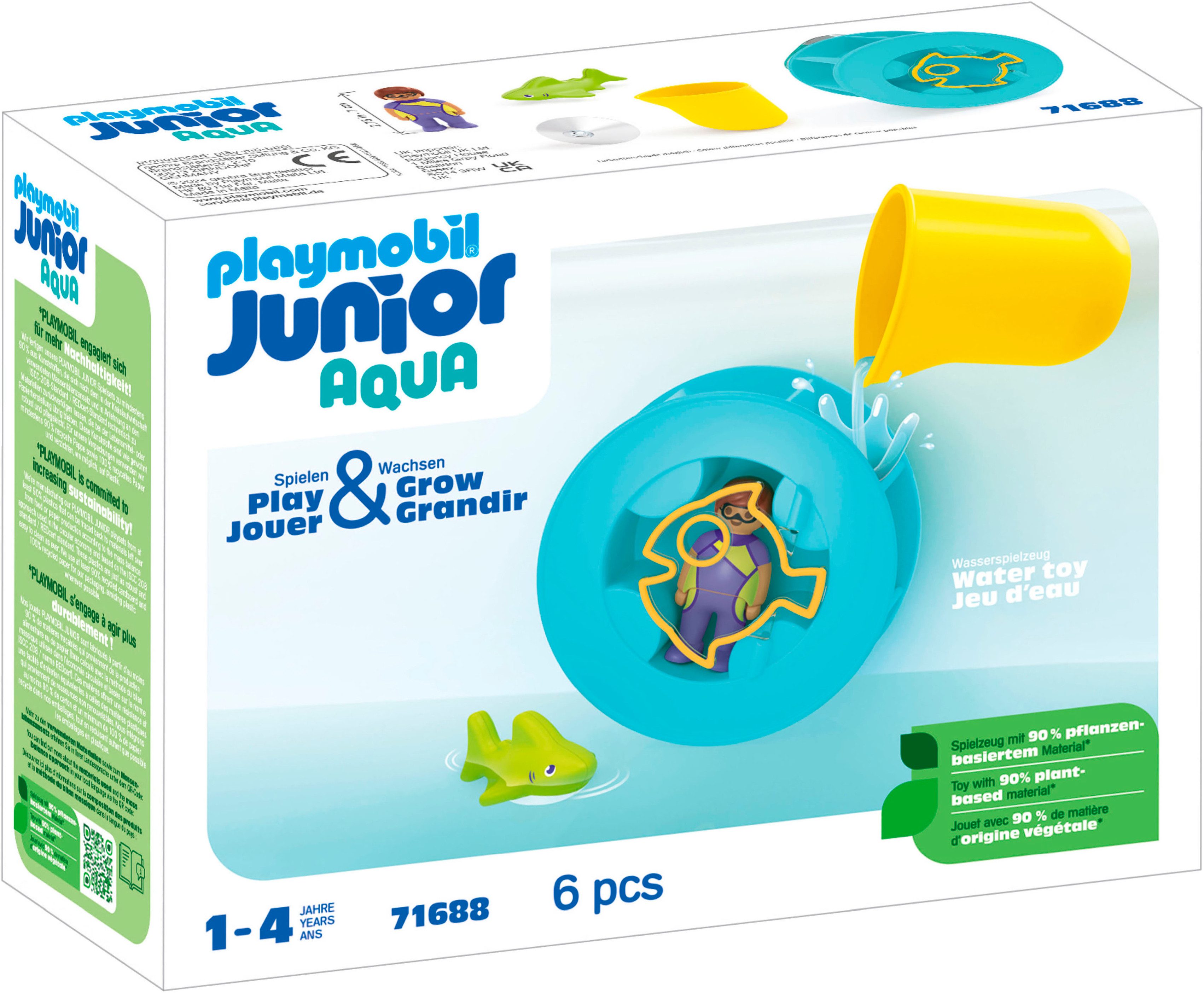 Playmobil® Wasserwirbelrad mit Babyhai (71688), JUNIOR Konstruktions-Spiels günstig online kaufen