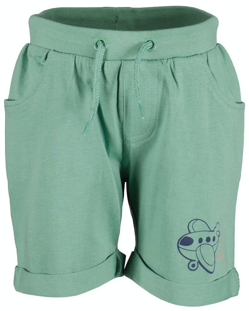 Sweatshorts Blue Seven Baby Jungen Sweatshorts Shorts kurze Hose Flugzeug grün