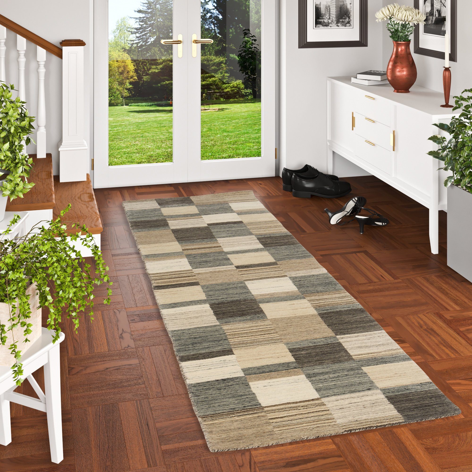 Pergamon Läufer Natur Wolle Teppich Gabbeh Esta Läufer, Rechteckig, Höhe: 2 günstig online kaufen