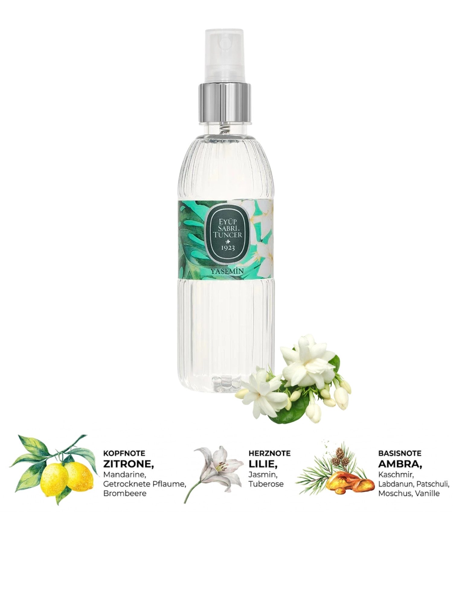 EYÜP SABRI TUNCER Eau de Cologne Erfrischendes Kölnisch Wasser Duftwasser, 150ml Spray & 400ml Vorrat, Große Duftvielfalt: Von frischen Zitrusaromen bis zu exotischen Blüten