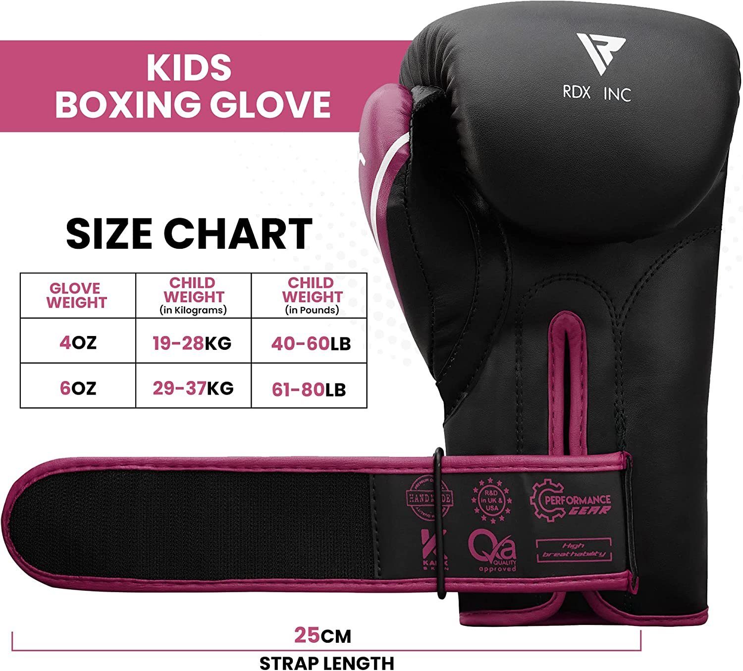 Sparring MMA Kickboxen Boxhandschuhe,Muay pink RDX Kampf Thai RDX Kinder Sports Kinderboxhandschuhe