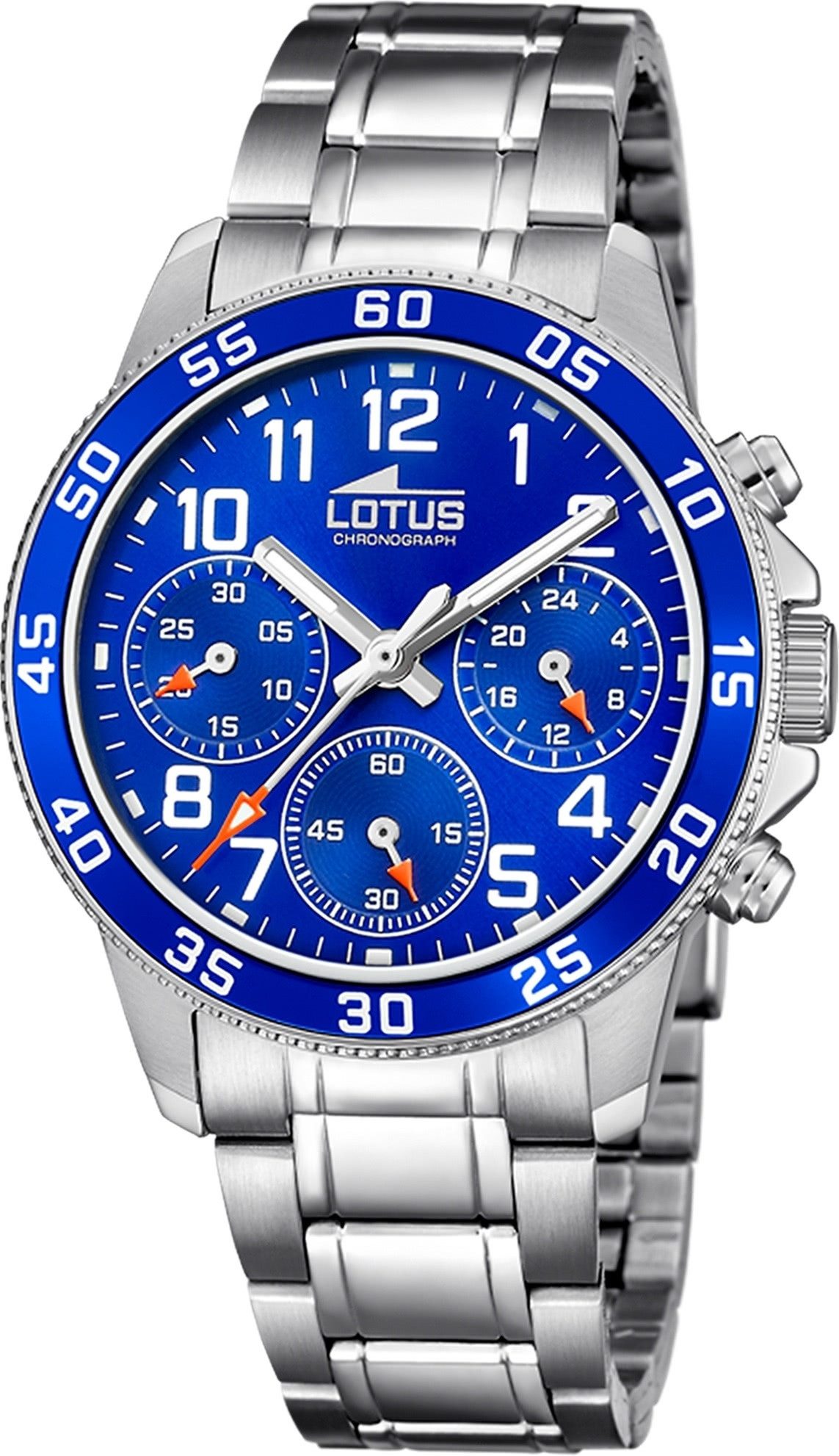 Lotus Chronograph Lotus Kinderuhr Edelstahl silber Lotus, (Chronograph), Kinder Armbanduhr rund, mittel (ca. 36mm), Edelstahl