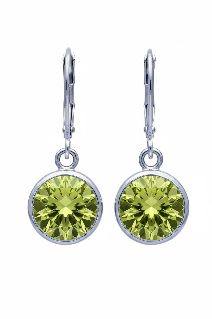 Karisma Schmuck Paar Ohrhänger Damen Silber 925 Ohrringe Ohrhänger Zirkonia 10mm, Steine Klipverschluss