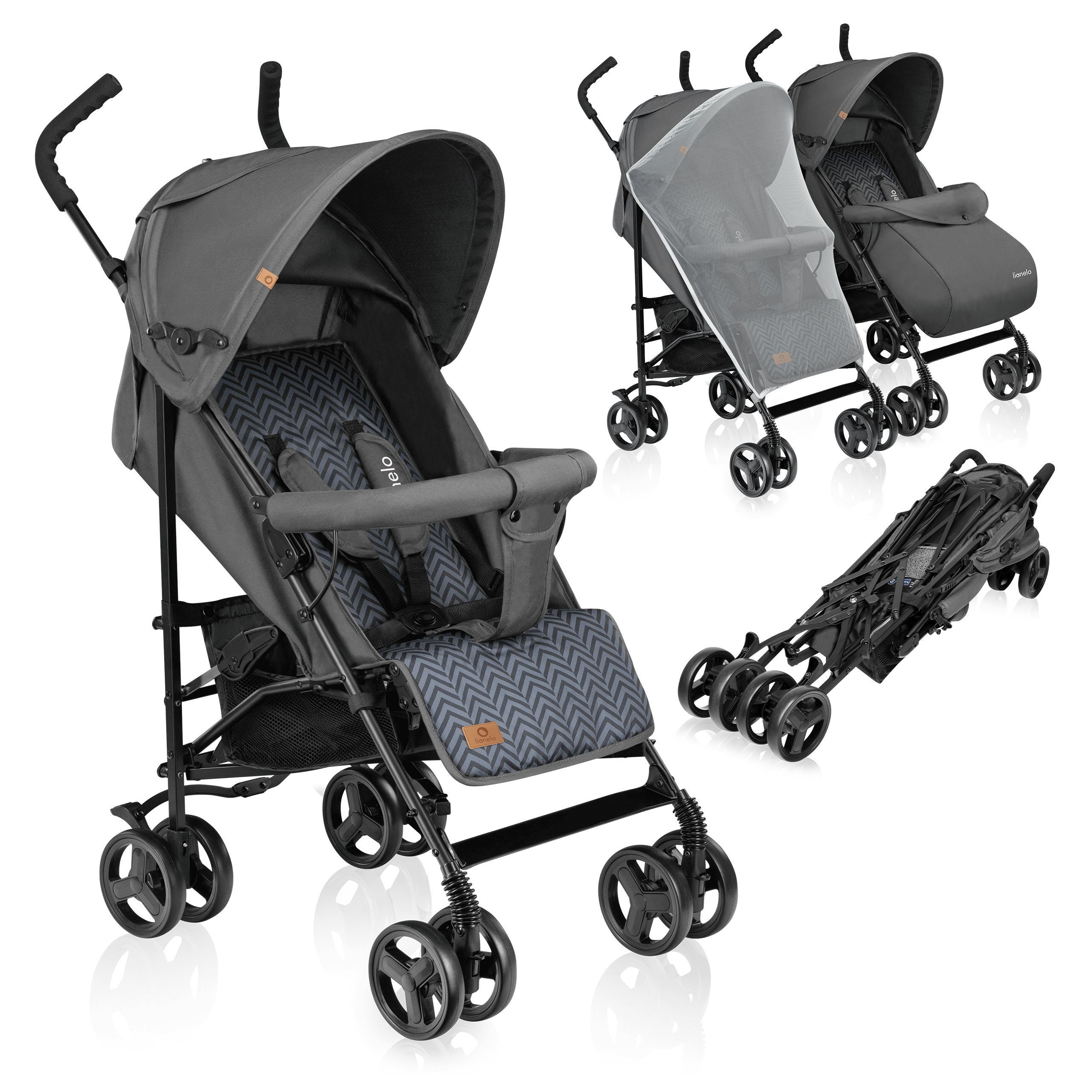 LIONELO Kinder-Buggy ELIA Moskitonetz, Beinwärmer, ab 0 bis 32 Monate mehr