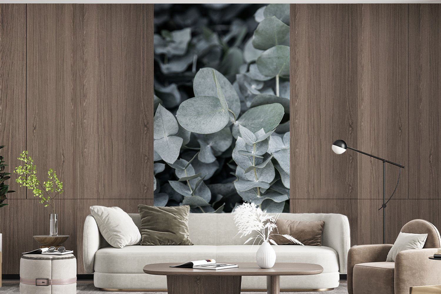 St), - Blätter, - Eukalyptus MuchoWow Matt, bedruckt, Küche, Wohnzimmer Vliestapete Schlafzimmer - Fototapete (2 für Fototapete Pflanzen Natur
