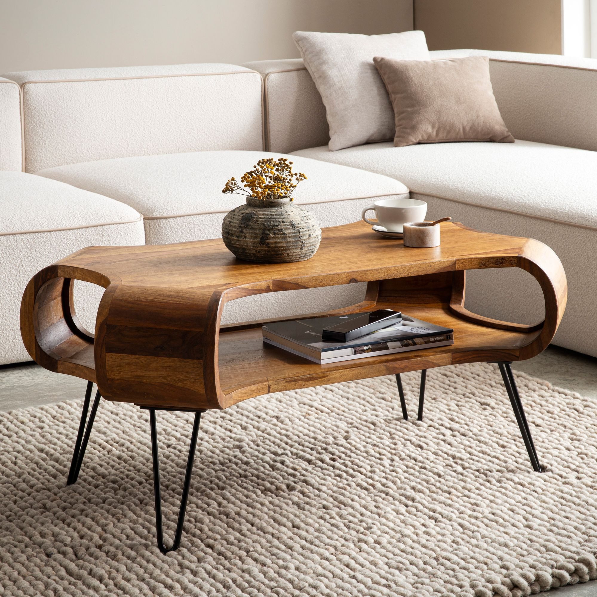 FINEBUY Couchtisch FB107053 (100 cm Sofatisch günstig online kaufen