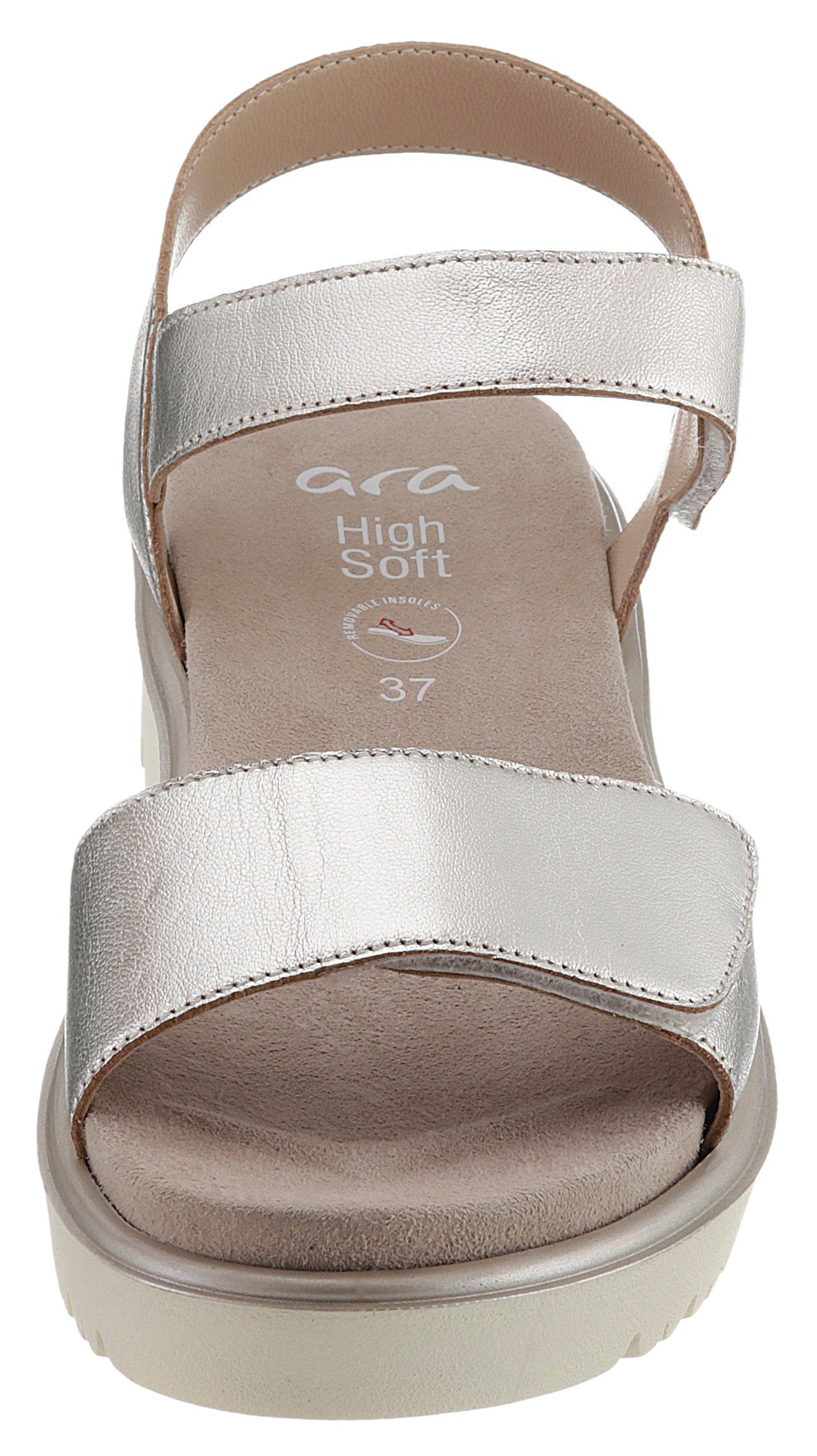 Ara BILBAO Keilsandalette, Sommerschuh, Sandale, Keilabsatz, Klett, Weite G (weit)