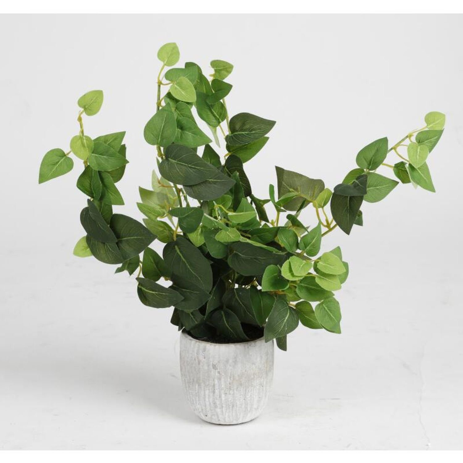 Kunstpflanze 12 Stück Künstlicher Efeu 32cm im Keramiktopf Kunstblumen Pflanzen Dek, BURI